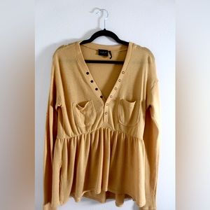 Urban Outfitters Long Sleeve Mustard Top